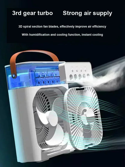 Portable Fan Air Conditioners USB Electric Fan LED Night Light