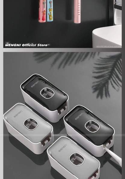 Automatic Toothpaste Dispenser Squeezer With Toothbrush Holder Wall