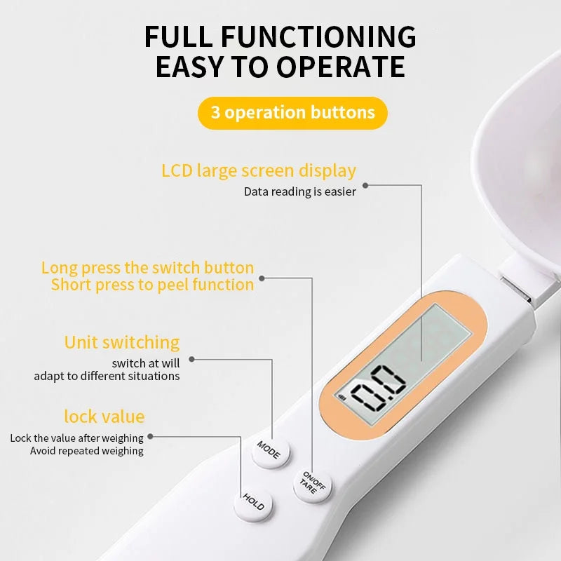 Mini Spoon Scale Digital Kitchen Scale Electronic LCD Food Spoon