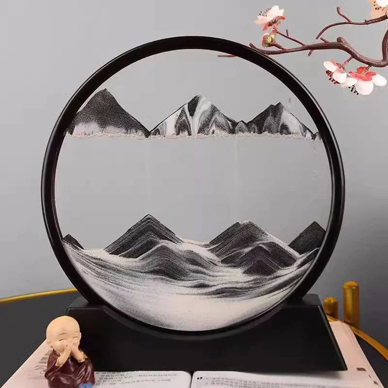 Hourglass Craft Flowing Sand Painting Office Home Decor Gift