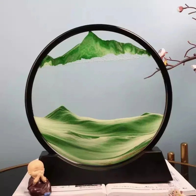 Hourglass Craft Flowing Sand Painting Office Home Decor Gift