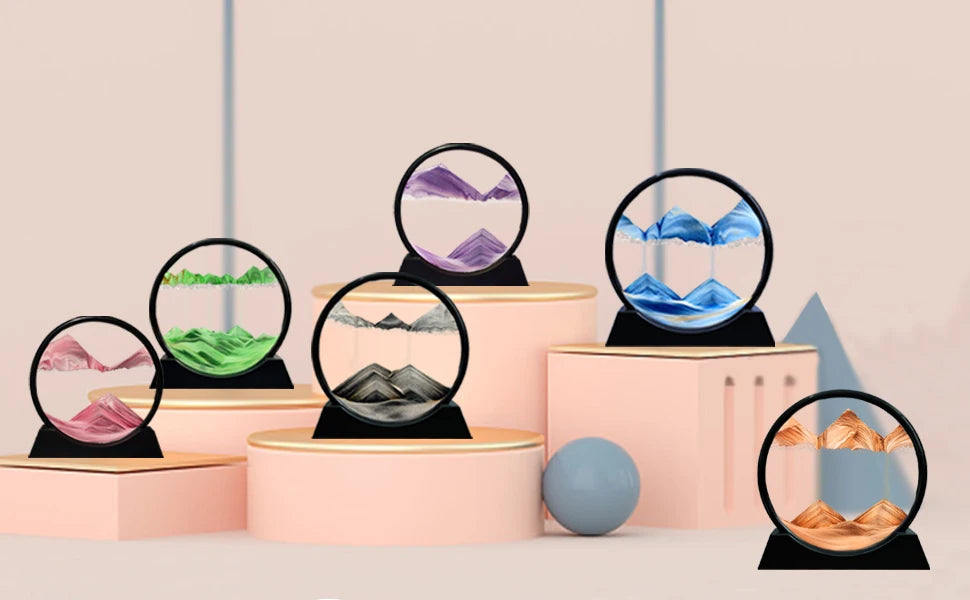 Hourglass Craft Flowing Sand Painting Office Home Decor Gift