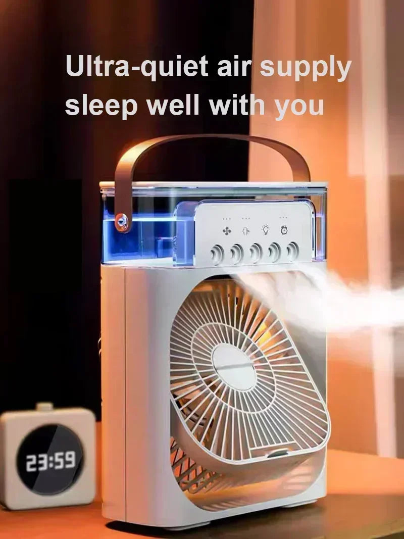 Portable Fan Air Conditioners USB Electric Fan LED Night Light