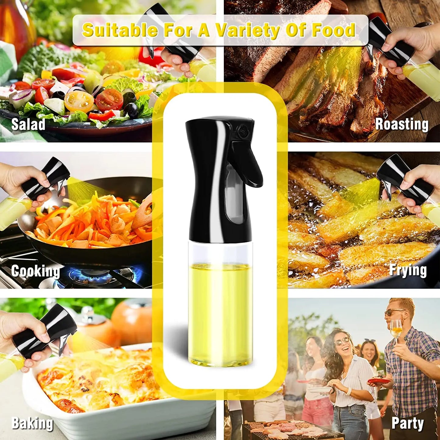 Oil Sprayer Plastic Baking Oil Spray Empty Bottle Vinegar Bottle