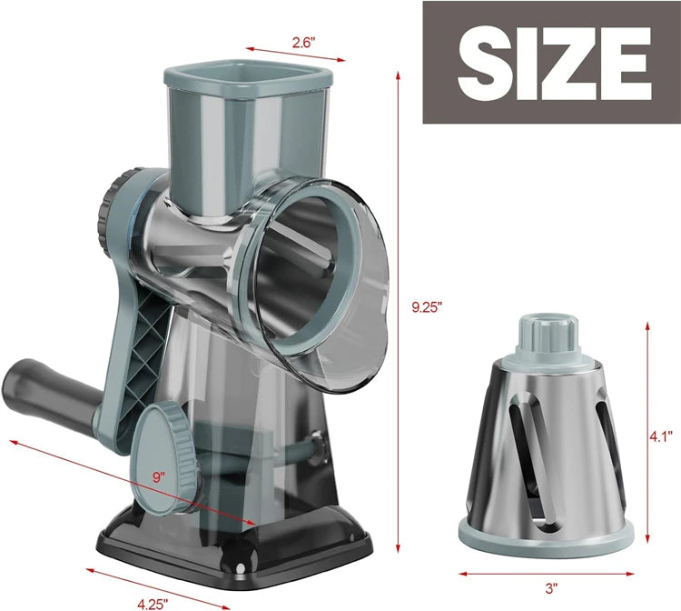 Cheese Grater Versatile Manual Vegetable Slicer Peanut Nuts Grinder