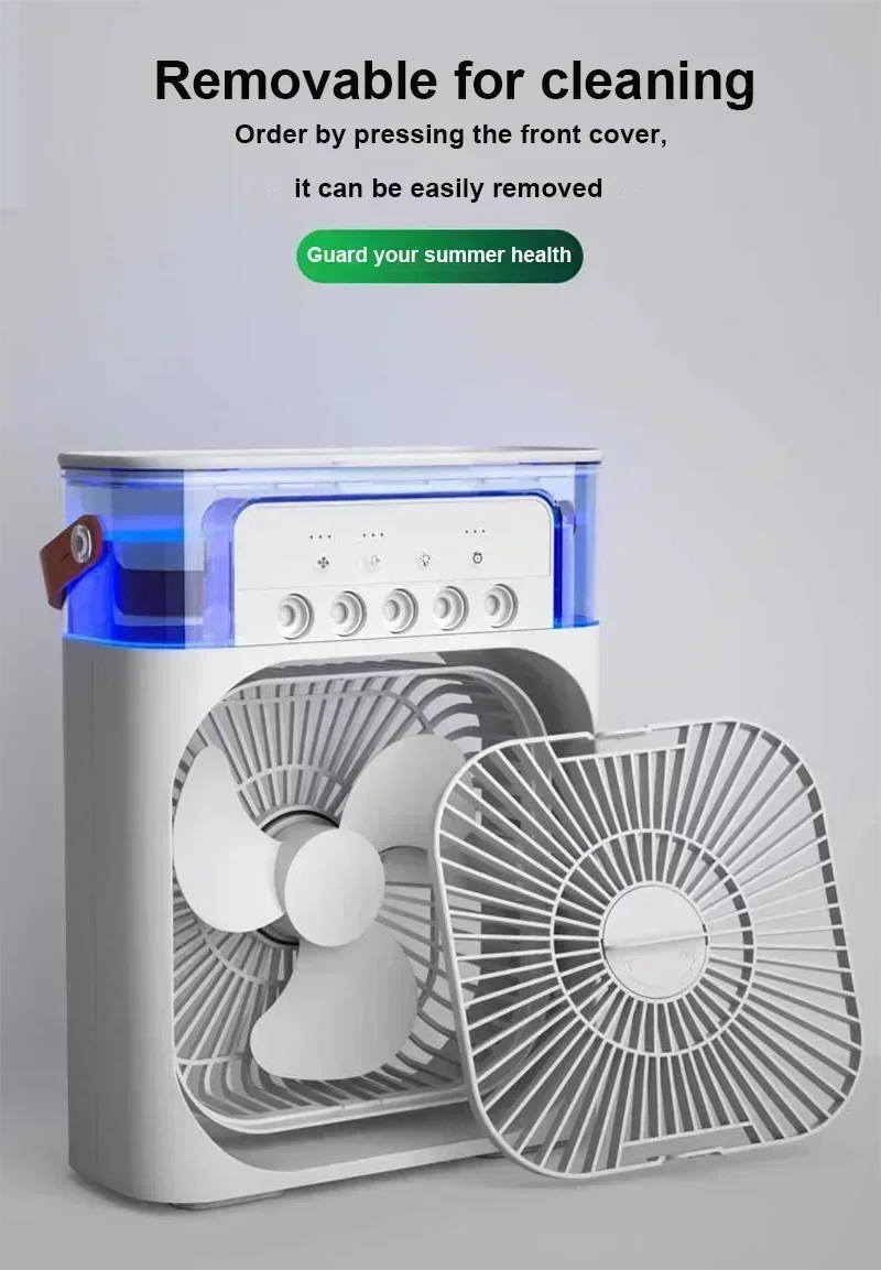 Portable Fan Air Conditioners USB Electric Fan LED Night Light